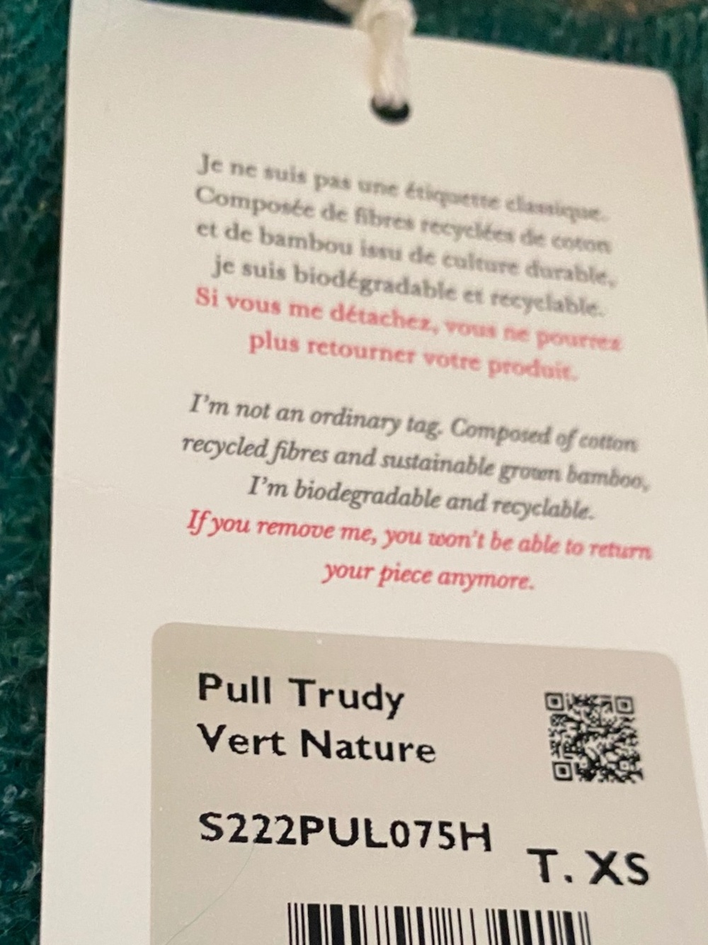 Sezane Trudy Jumper in 'Nature Green'' NWT - Picture 7 of 8